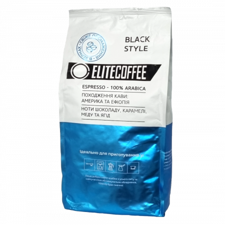 Купити каву ELITECOFFEE Black в зернах 1 кг