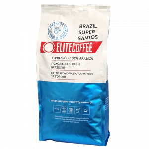 Кофе ELITECOFFEE Brazil Super Santos в зернах 1 кг