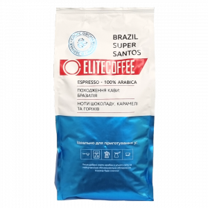 Кофе ELITECOFFEE Brazil Super Santos в зернах 1 кг. Photo 2